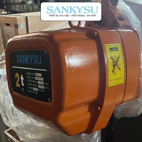 Pa lăng xích điện SANKYSU KKBB02-01 2 tấn cố định