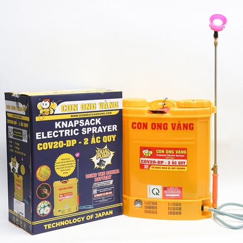 Máy phun thuốc trừ sâu, côn trùng điện Con Ong Vàng COV20-DP-ắc qui