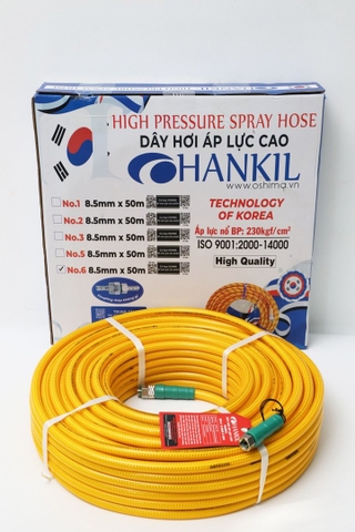 Ống nhựa PVC Hankil No.6 8.5mm x 50m Vàng