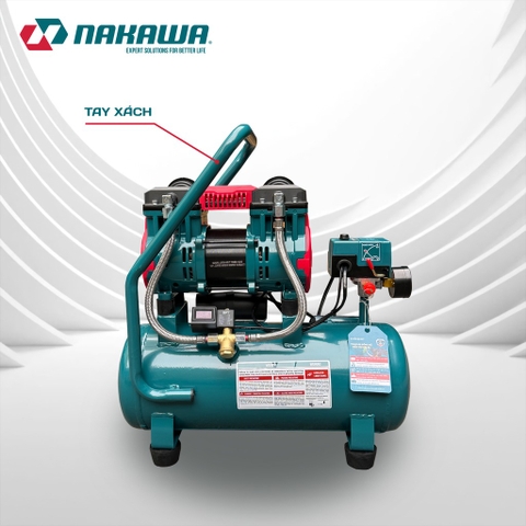 Máy nén khí không dầu, tốc nhanh, siêu êm Nakawa NK-BH1615E - 15 lít 1200W