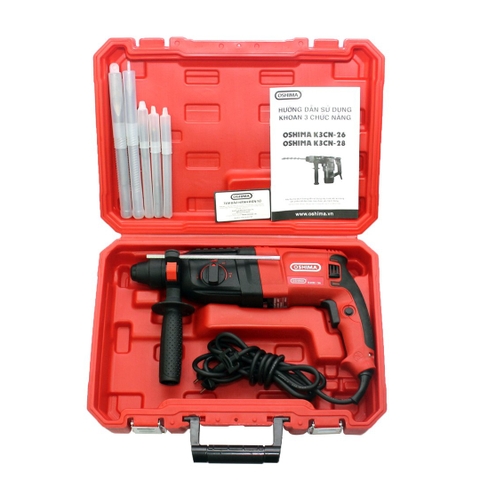 Máy khoan điện OSHIMA K3CN28 900W Đỏ Điện 1 pha (3 chức năng)