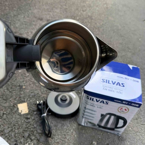 Ấm Siêu Tốc Inox 1.2L 1.250W Silvas SV-008