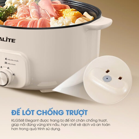 Nồi lẩu đa năng KALITE KL568 Elegant, dung tích 6L, công suất 2000W