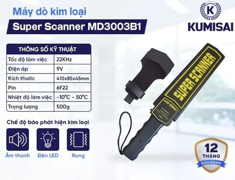 Máy dò kim loại cầm tay Super Scanner MD3003B1