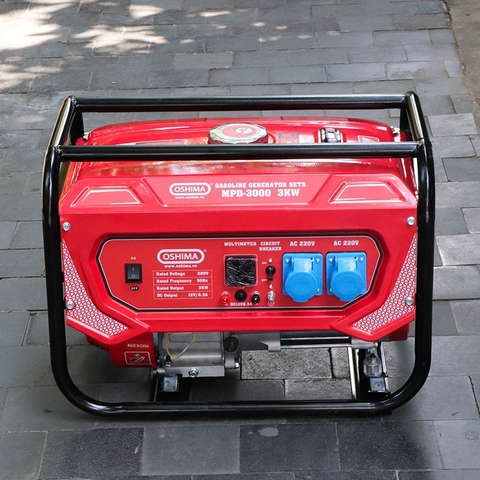 Tổ máy phát điện OSHIMA MPD-3000 3.0KW Đỏ 4 thì (chạy xăng)