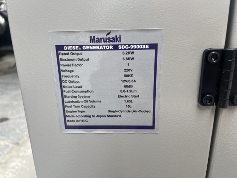 Máy Phát Điện Chạy Dầu 6.8Kw Marusaki SDG-9900SE 220V