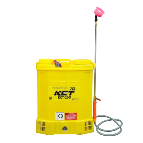 Máy phun thuốc trừ sâu, côn trùng điện KCT KCT-20D-ắc quy Vàng Bình ắc quy 12V8Ah