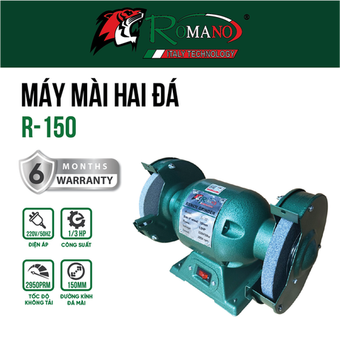 Máy mài 2 đá ROMANO RBG150