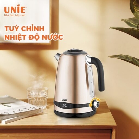 Ấm siêu tốc UNIE UEK1762C dung tích 1.7L, công suất 2200W, dễ dàng tuỳ chỉnh nhiệt độ nước