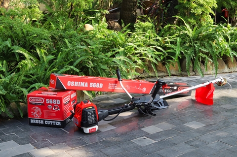 Máy cắt cỏ OSHIMA 568D 2.3kW Đỏ-đen 2 thì (rời, chết)