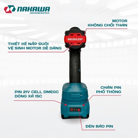 Máy khoan pin 3 chức năng NAKAWA NK-KM2113/70PRO