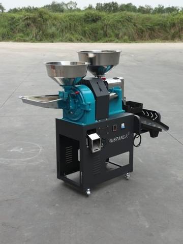 Bộ máy xát nghiền gạo Huspanda HNF680I (Motor HPN3000 - Sàng lọc sạn rung) Cối xát nghiền Inox