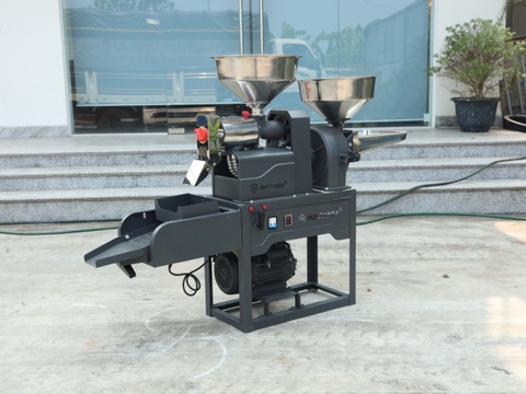 Khung, cối xát nghiền gạo Huspanda HNF-690IS (Pulley đảo chiều - Không motor -  Không Sàng lọc sạn rung )