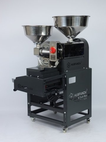 Bộ máy xát nghiền gạo Huspanda HGI730 (Motor HPN3000) (Sàng lọc sạn rung - Cối xát nghiền Inox)
