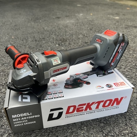 Thân máy mài góc dùng pin 21V Dekton M21-AG100PRO đường kính lưỡi 100mm