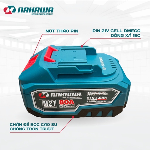 Pin 21V 4.0Ah NAKAWA M21-15C40PROMAX