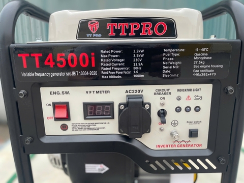 Máy Phát Điện Chạy Xăng Inverter 3.5Kw TTPRO TT4500i