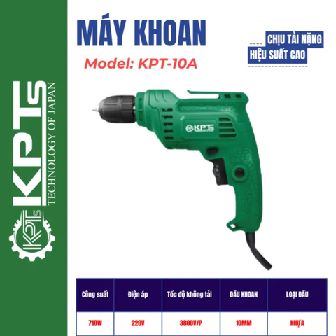 MÁY KHOAN CẦM TAY ĐẦU 10MM KPTs KPT-10A