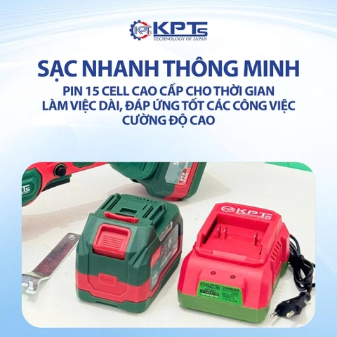 Đế Sạc Pin 21V KPTs KPT-2120 Chân M21 Sạc Nhanh Tự Ngắt Dùng Pin Phổ Thông