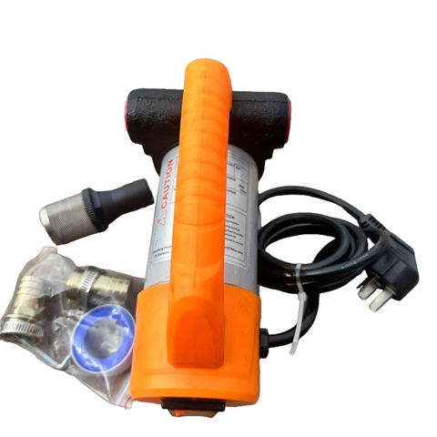 MÁY BƠM DẦU 200W 220V HÚT SÂU 3M ĐẾN 8M CỘT ÁP 10 ĐẾN 15M HÚT XẢ 25/25 LƯU LƯỢNG 40 L/MIN HÚT DẦU DIESEL NHỎ GỌN