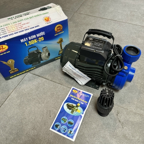 MÁY BƠM NƯỚC LY TÂM BẢO LONG 750W CÁ SẤU 1.5DK-20 HÚT XẢ 40/40 LƯU LƯỢNG 266L/MIN MAX 22M CÁNH PPO CỐT HỢP KIM BƠM TƯỚI TIÊU DÂN DỤNG