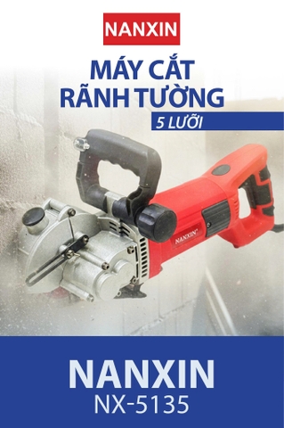 Máy Cắt Tường 5 Lưỡi NANXIN NX-5135 5200W Lưỡi 133MM Tốc Độ 7000V/P Chuyên Cắt Rãnh Tường