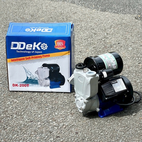 MÁY BƠM TĂNG ÁP TỰ ĐỘNG 200W DDEKO DK-200T BƠM ĐƯỢC NƯỚC NÓNG