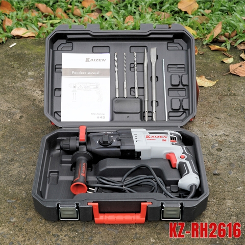 Máy Khoan Bê Tông 3 Chức Năng KAIZEN KZ-RH2616 1010W Khoan Đục 26MM Lực Đập 2.8J Có Đèn Led Chuyên Công Trình