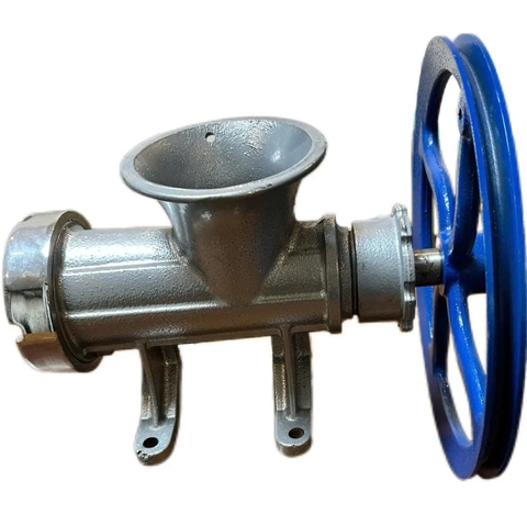 CỐI ĐÙN THỊT MẠ INOX CÔNG NGHIỆP DÙNG CHO MOTO 2.2kW KÈM PHỄU INOX DAO LÀM BẰNG THÉP KHÔNG RỈ THÂN GANG DẦY BỀN BỈ