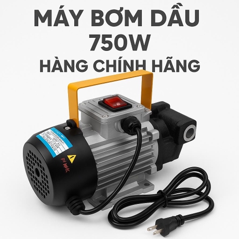 MÁY BƠM DẦU 750W 220V HÚT SÂU 3M ĐẾN 8M CỘT ÁP 10 ĐẾN 15M HÚT XẢ 25/25 LƯU LƯỢNG 40 L/MIN HÚT DẦU DIESEL NHỎ GỌN