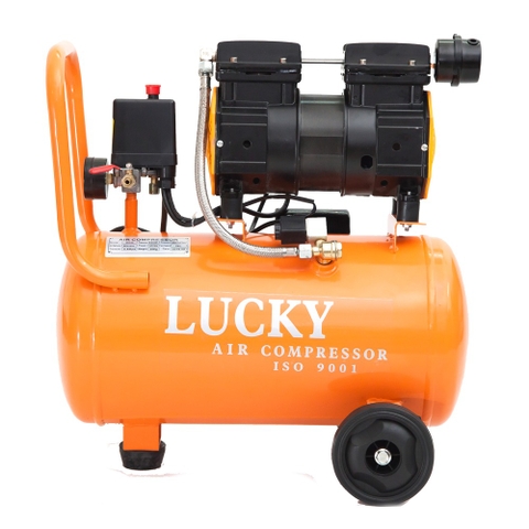 Máy Nén Khí Lucky K24L Không Dầu 24L Siêu Êm Máy Bơm Hơi Khí Nén Sạch 8Kg