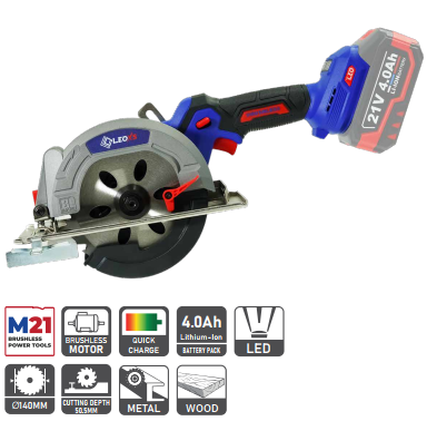 Thân Máy Cưa Đĩa Tròn Pin 21V LEOXs LXS-CS140PRO Không Chổi Than Lưỡi 140mm Cắt Gỗ Đa Năng