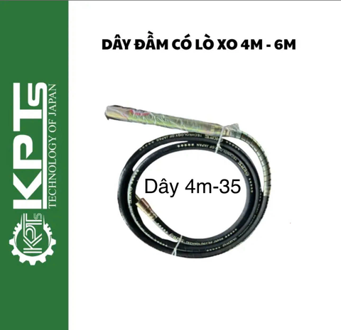 DÂY ĐẦM RUNG KPTs KPT-35/4LX PHI 35 LOẠI DÀI 4M CÓ LÒ XO