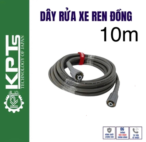 DÂY RỬA XE KPTs KPT-10MAX CAO ÁP REN ĐỒNG 22CM HÀNG CAO CẤP 10M