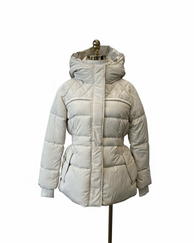 Áo Khoác Phao Bo Chun Eo, Có Mũ Chất Liệu Bông Nhập Khẩu Phong Cách Thanh Lịch (ER4TD800)