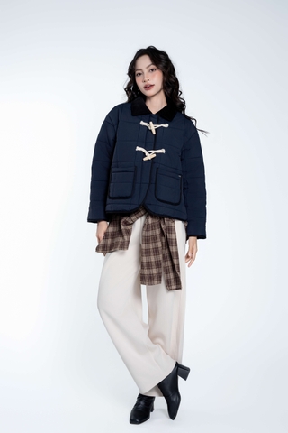 Áo Khoác Chần Bông Cúc Gỗ Chất Liệu Nhập Khẩu Phong Cách Hiện Đại(Y25FWJK04)