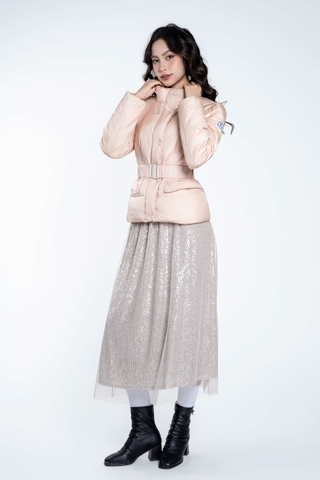 Áo Khoác Phao Lông Vũ YMY Có Đai Chất Liệu Nhập Khẩu Phong Cách Thanh Lịch ( Y05FWJK06)