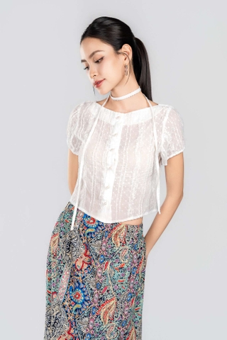 AURRELA BLOUSE- Áo Sơ Mi Cổ Thuyền YMY Phong Cách Hiện Đại (Y06BLS01)
