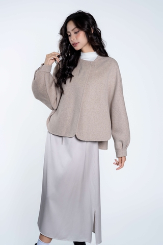 Áo Khoác Dạ Khâu Tay YMY Dáng Ngắn Chất Liệu Dạ Nhập Khẩu Phong Cách Thanh Lịch ( SRCCT01)