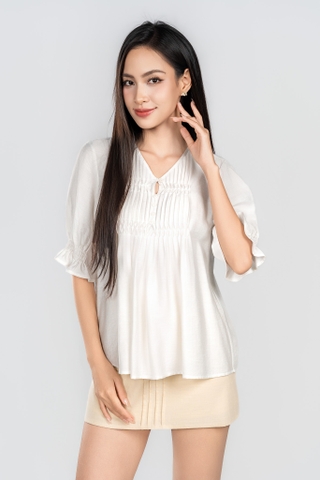 BELINDA BLOUSE- Áo Kiểu Babydoll YMY Chất Liệu Rayon, Poly Phong Cách Nữ Tính (Y06BLS12)