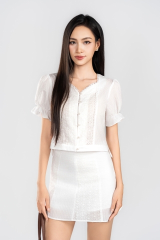 ELOISE BLOUSE- Set Áo, Chân Váy YMY Chất Liệu Cotton, Poly (Y06BLS14)