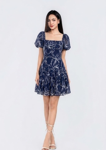 LILIAN DRESS- Váy Hoa Tay Bồng YMY Chất Liệu Vải Voan Phong Cách Nhẹ Nhàng, Nữ Tính (Y06OPS02)