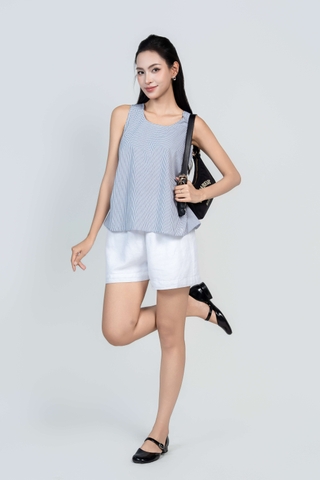 SOPHIA TOP - Áo Kẻ Gile Chất Liệu Cotton Nhập Khẩu Phong Cách Thoải Mái, Năng Động (Y05BLS08)