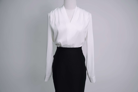 ELIZA TOP - Áo Sơ Mi Lụa Chất Liệu Nhập Khẩu Phong Cách Công Sở, Thanh Lịch (Y05BLS10)
