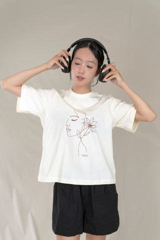 BLOOM T-SHIRT- Áo Phông YMY Họa Tiết Chất Liệu Cotton 100% Phong Cách Basic