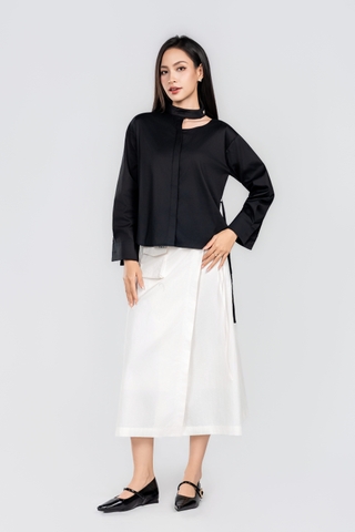 JOLIE SKIRT - Chân Váy Thu Đông Dài Chất Liệu Nylon Nhập Khẩu Phong Cách Cá Tính ( Y25FWSK01)