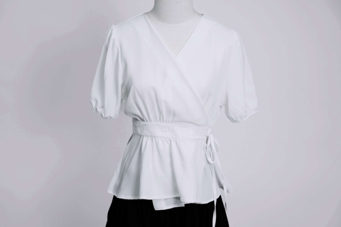 ALMA TOP - Áo Kiểu Cổ Chéo YMY Chất Liệu Nhập Khẩu Phong Cách Trẻ Trung, Thanh Lịch ( Y05BLS11)