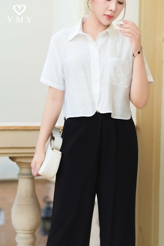 NARA SHIRT - Áo Sơ Mi Túi Hộp YMY Chất Liệu Linen Nhập Khẩu Phong Cách Hiện Đại, Basic ( Y05BLS13)