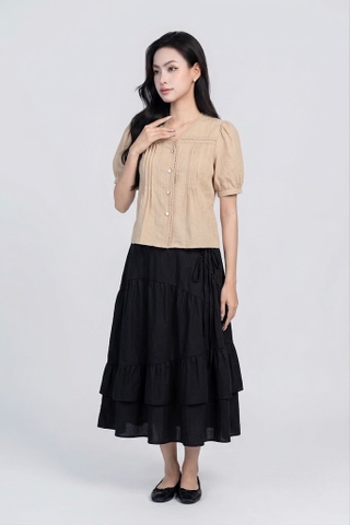Nara Soft Blouse- Áo Sơ Mi YMY Cách Điệu Phong Cách Thanh lịch, Nhẹ Nhàng