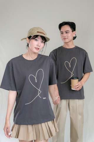 AMOUR T-SHIRT, Áo Phông YMY In Hình, Chất Liệu Cotton 100%, Phong Cách Basic